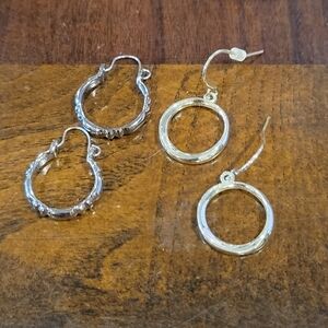 Elegant Silver Hoop Earrings
